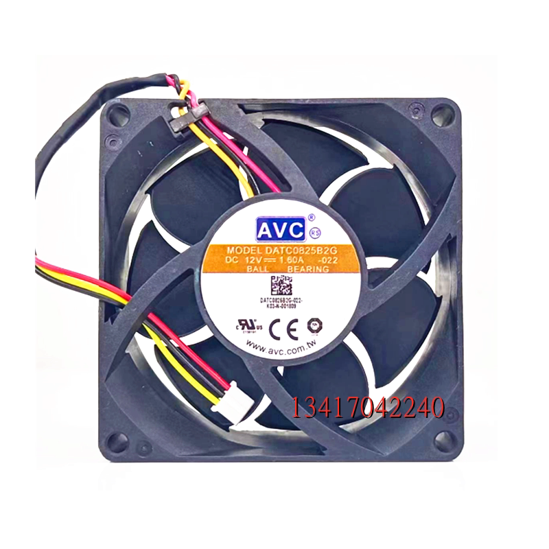 原装AVC DATC0825B2G-022 12V 1.60A 8025 8CM厘米充电桩散热风扇