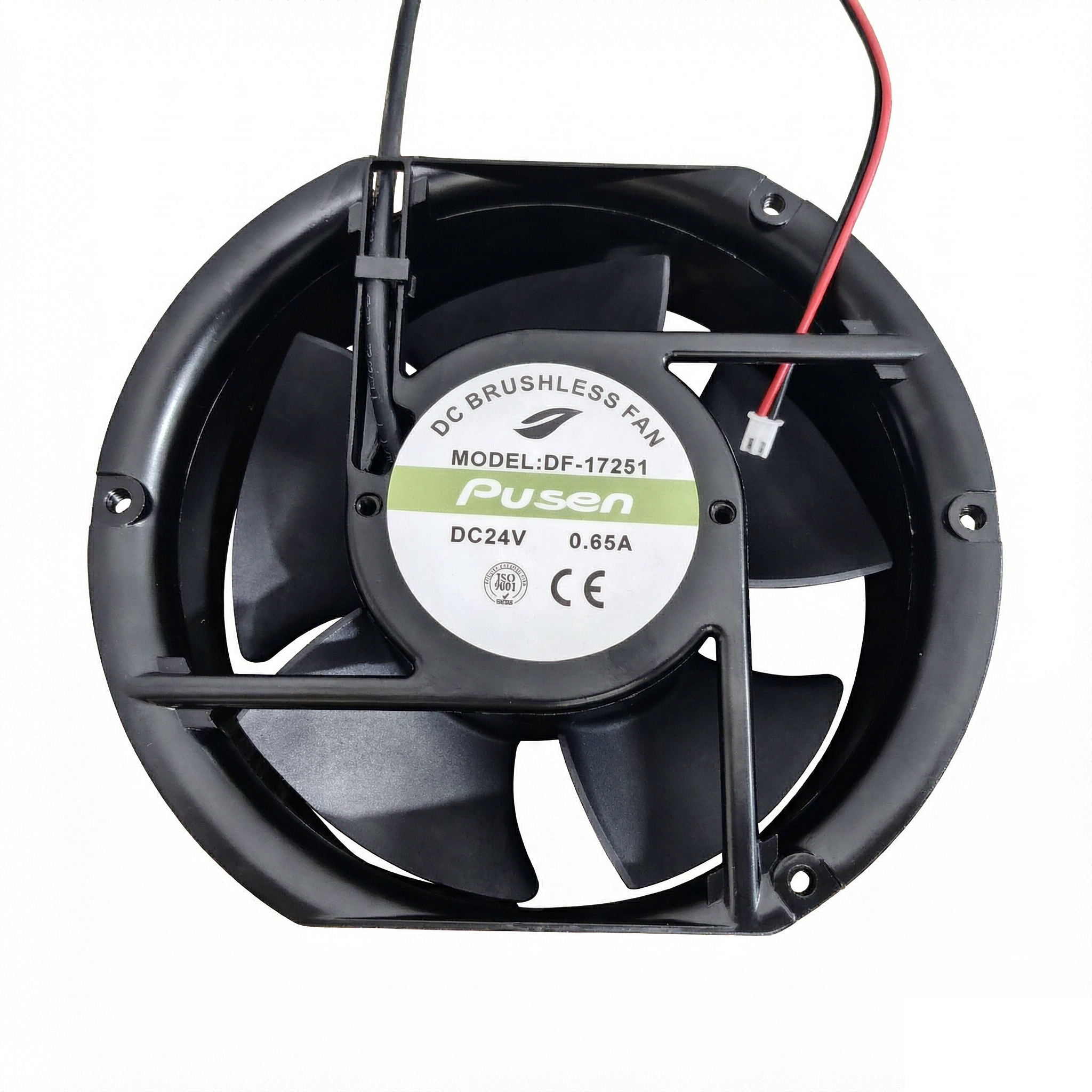 全新PUSEN DF-17251 DC24V 0.65A 17.2cm厘米 椭圆形铝框散热风扇