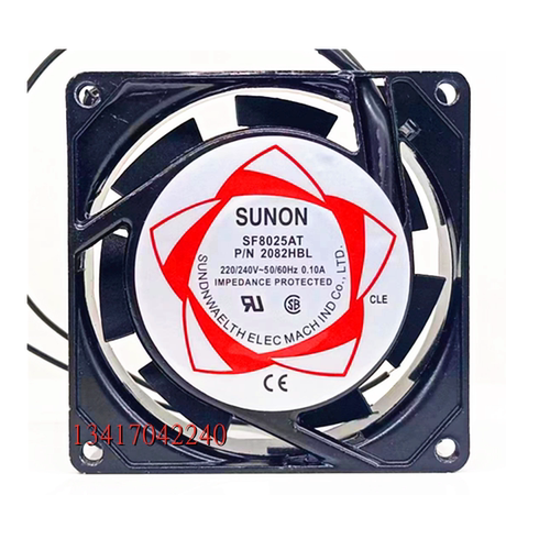 全新 SUNON 2082HBL 8025 8cm厘米 220V 双滚珠散热风扇 SF8025AT