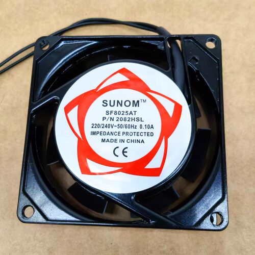 全新SUNOM SF8025AT 2082HSL 220/240V 8025 8cm机柜散热风扇风机