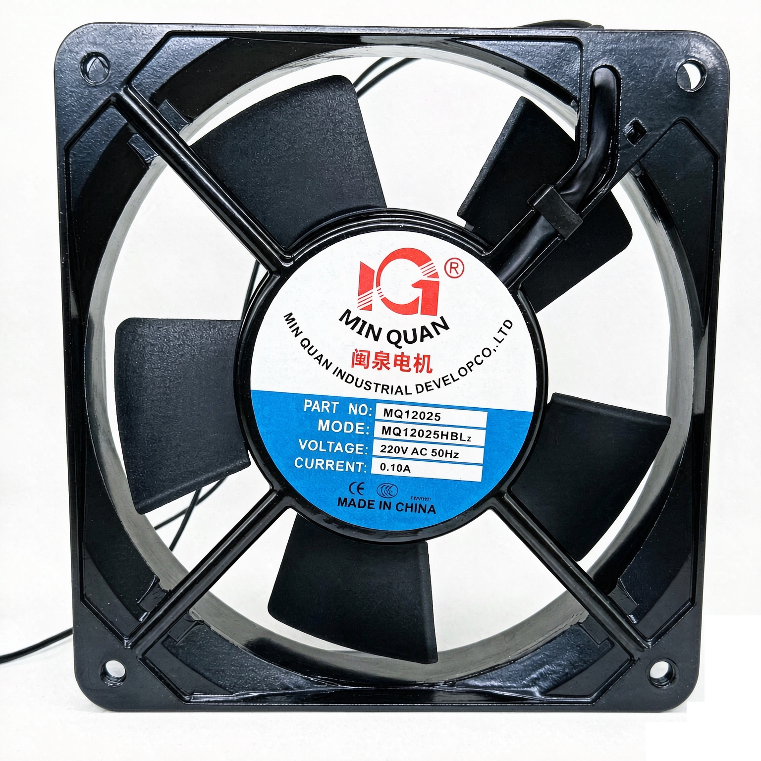 全新闽泉电机 MQ12025HBL2 220V 0.10A 12CM交流散热风扇滚珠轴承
