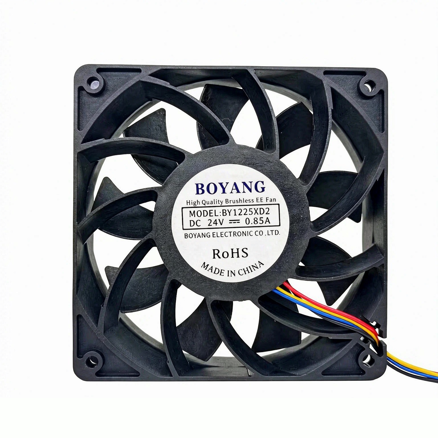 全新BOYANG BY1225XD2 24V 0.85A 12025 12cm 4线调速 变频器风扇