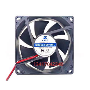 0.06A 8025 8CM厘米 全新YEF 超静音 12V 电源 散热风扇 FD8025SL