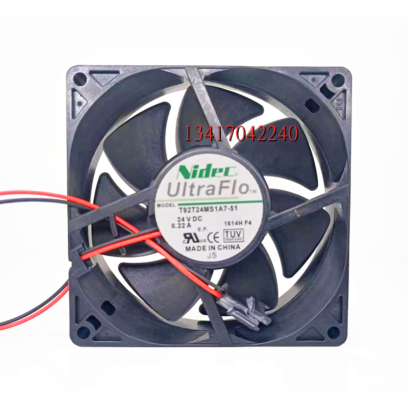 全新NIDEC T92T24MS1A7-51 1614H 24V 0.22A 9225 9.2CM 散热风扇