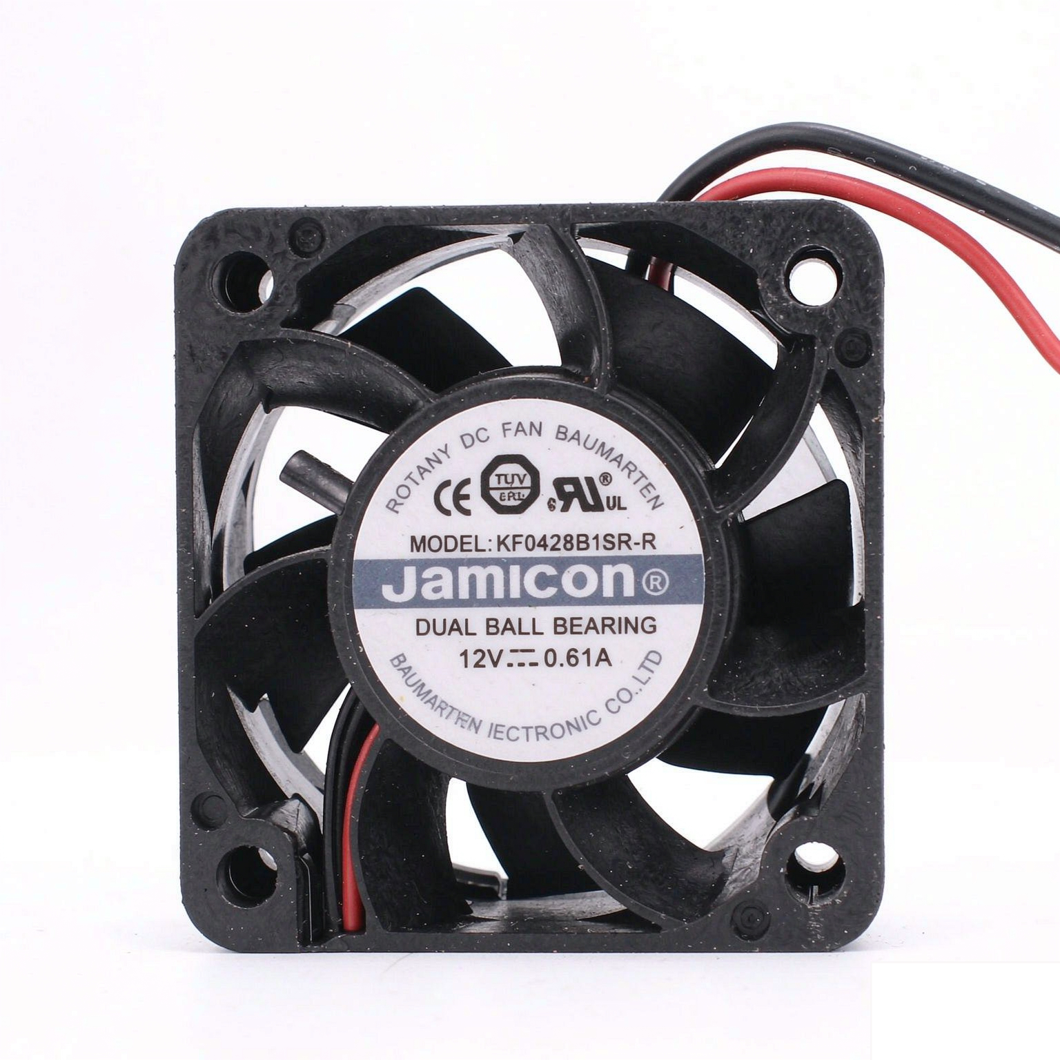 全新Jamicon KF0428B1SR-R 12V 0.61A 4028 4CM厘米 电源散热风扇