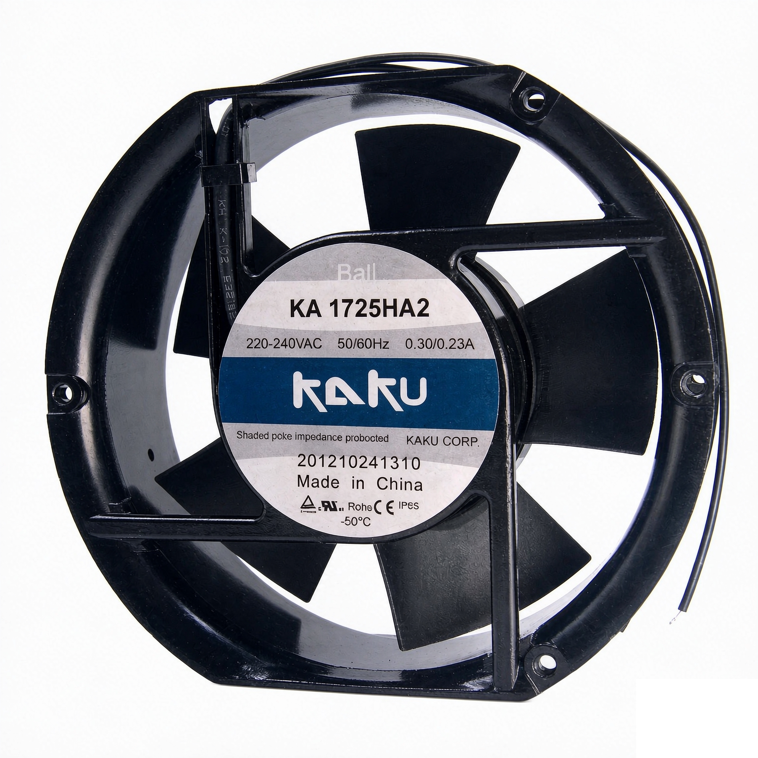 KAKU卡固KA1725HA2 滚珠轴承轴流风扇220V17.2CM工业散热风机全新