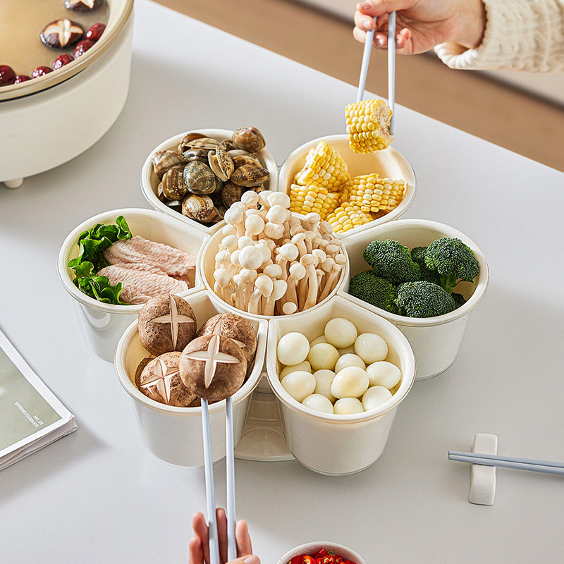 火锅配菜盘家用可旋转蔬菜篮置物架收纳筐厨房分格火锅食材拼盘,厨房/烹饪用具,配菜/备菜盘,淘宝优惠券,粉丝福利购,淘宝优惠卷