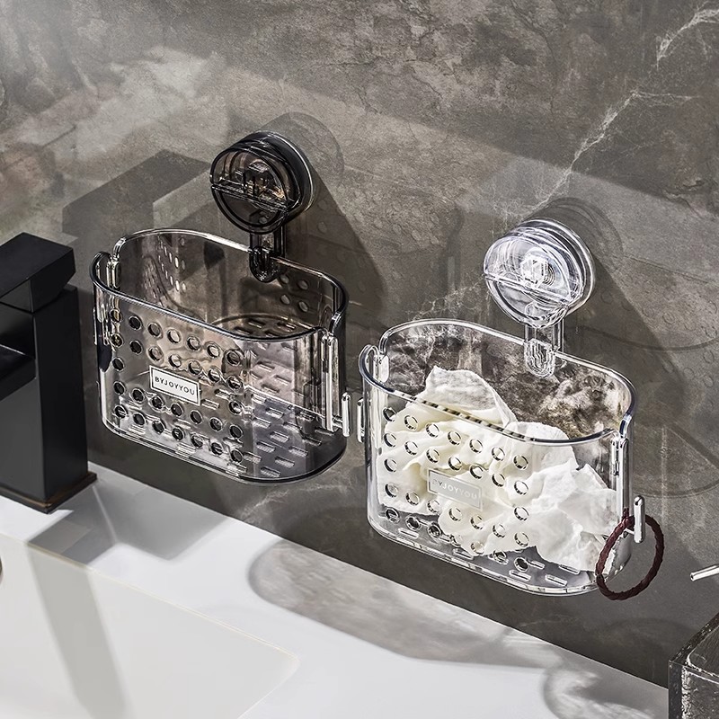 吸盘置物架废弃洗脸巾收纳盒洗漱台擦洗脸巾壁挂化妆室洁面巾收纳