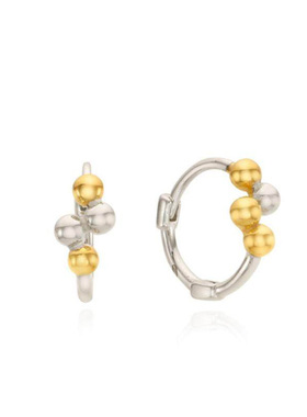 GRENONS时尚三色珠珠耳环小众设计高级感轻奢气质百搭耳扣耳饰