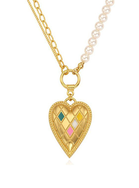 ITONOHANA金色爱心项链