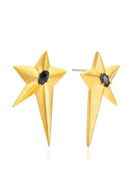 GRENONS小众设计感午夜黑色耳环星星款耳钉女士高级感轻奢耳饰