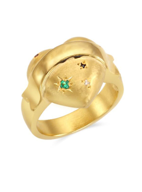 水滴18K金小众设计戒指