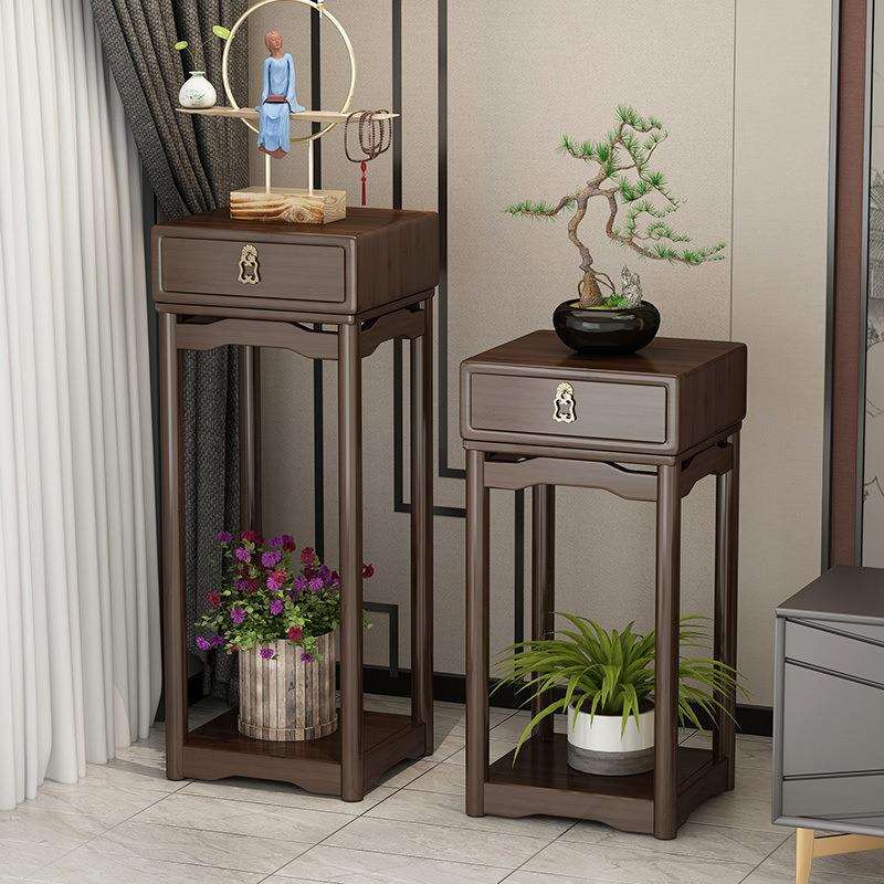 新中式实木花架落地式花盆放置架室内植物摆放架家用花台盆栽架子