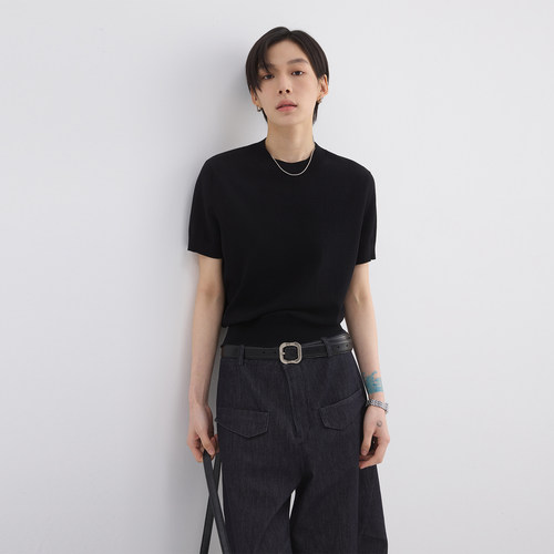 散养文化「久仰」针织短袖t恤夏