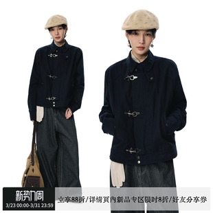 sameuoo散养文化「银弋」飞机扣水洗外套微宽松短款 下摆微收夹克