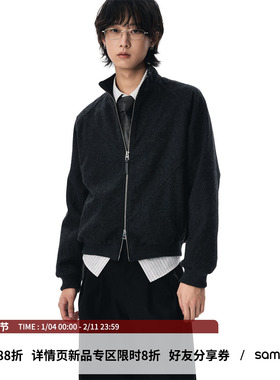 sameuoo散养文化「秩影」中性质感短外套秋冬 解构设计 羊毛混纺