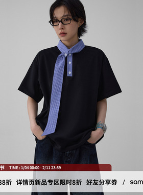 【李欣燃同款】sameuoo散养文化「航海系」夏情侣短袖t女中性风