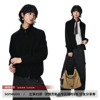 散养文化空气层卫衣外套银狐绒底