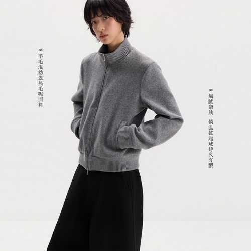 【9/6-9/9限时68折】sameuoo散养文化「大人中」羊毛短毛呢外套