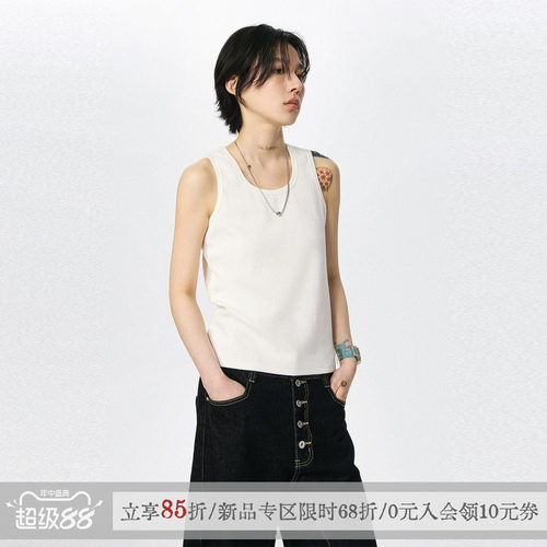 背心T恤女夏中性无袖上衣