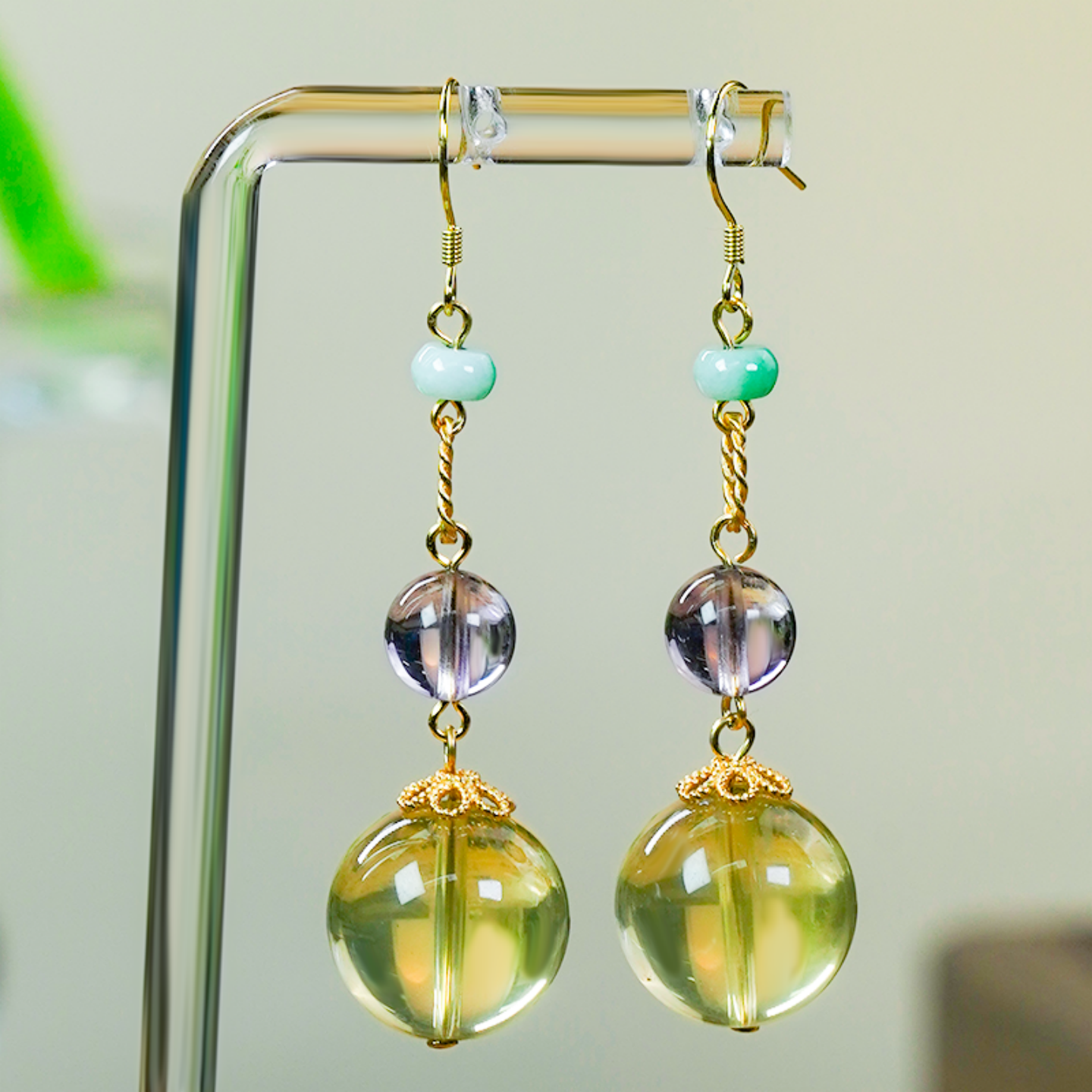 天然水晶耳环银镶嵌大气时尚简约款大小圆珠耳钩耳坠,饰品/流行首饰/时尚饰品新,耳饰,淘宝优惠券,粉丝福利购,淘宝优惠卷