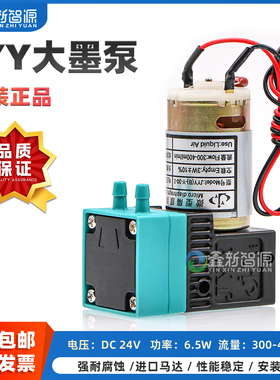 喷绘机微型隔膜泵 原装JYY大墨泵 6.5W液泵 大喷机7W墨泵供墨泵DC24V喷码机写真抽墨电机 JYY(B)-Y-30-I大泵