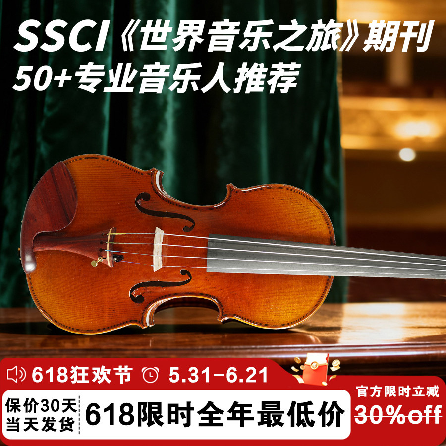 SEENWINS圣维斯1730演奏级欧料虎纹纯手工小提琴乐团演出考级