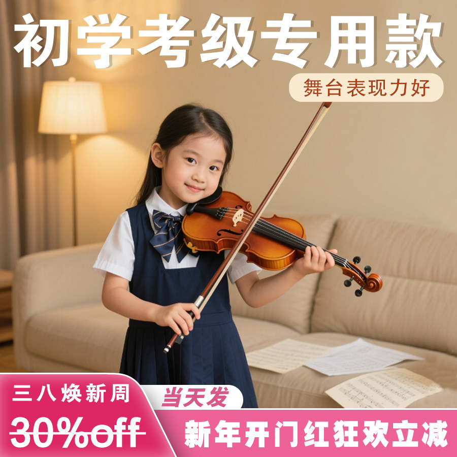 SEENWINS圣维斯SW245初学考级专用款小提琴比赛演出官方旗舰店