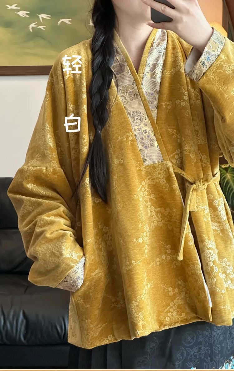 原创汉服【轻白】弓袋袖交领对穿日常百搭汉服冬款加厚保暖,女装/女士精品,汉服上装,淘宝优惠券,粉丝福利购,淘宝优惠卷