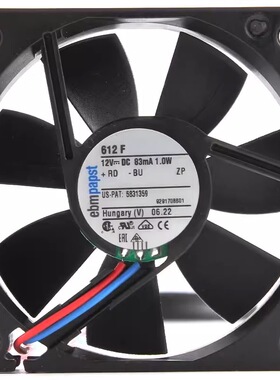 ebm德国 612F/2/FN/2H 24V 1.0W 6015低噪音医疗设备工业散热风扇