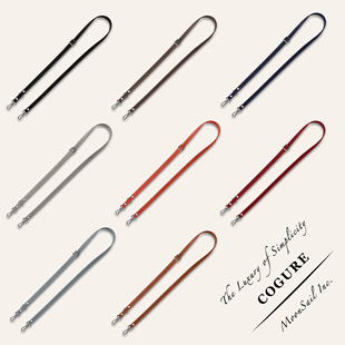 金属扣配件高级感牛皮 结实耐用挂绳真皮新款 COGURE适用背带斜挎绳手机挂绳长款 真皮高端牛皮防丢绳女款