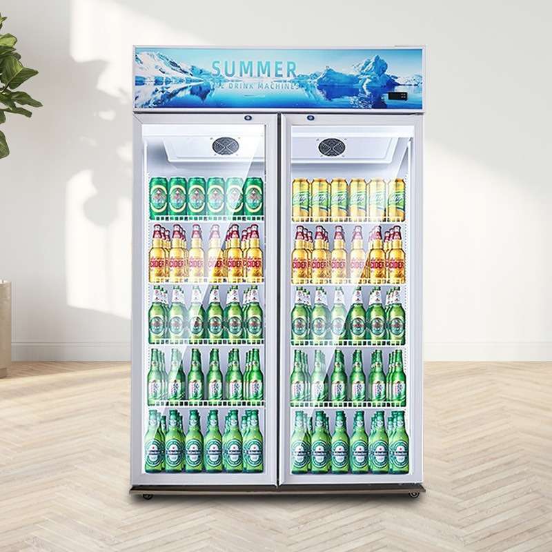 冷藏展示柜饮料柜立式商用冰箱单门保鲜柜双门啤酒柜饭店超市冰柜