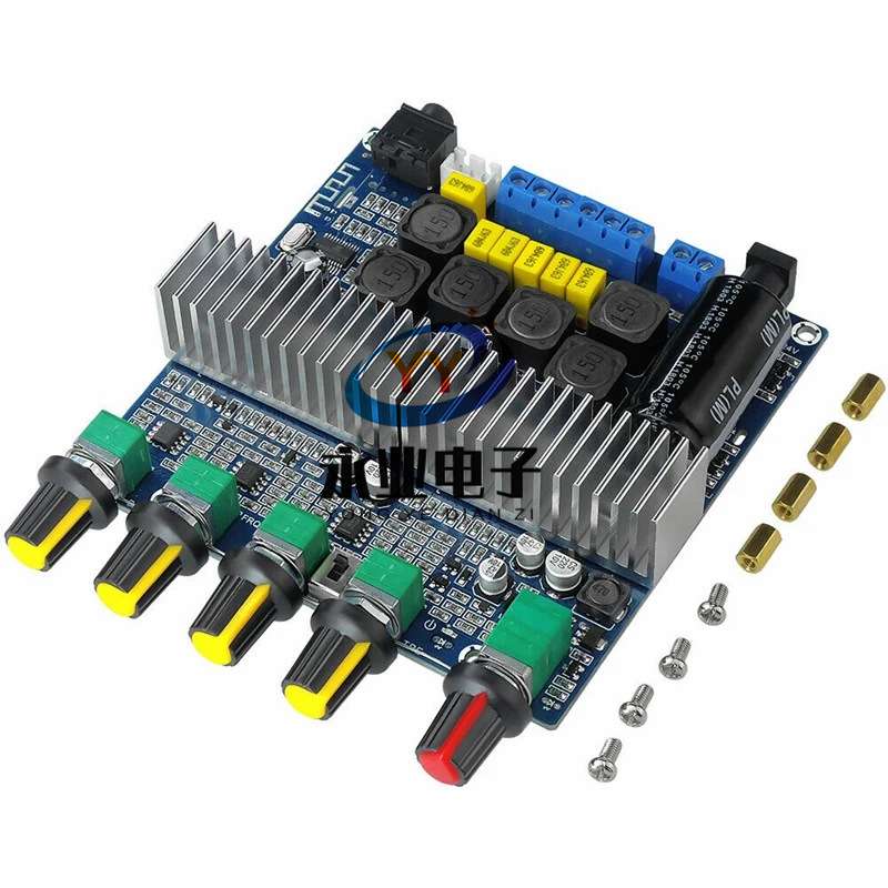 双核TPA3116数字大功率2.1车载家用低音炮成品功放板HiFi直流重