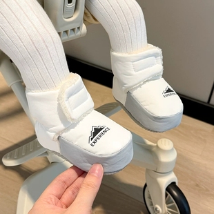 袜防掉女宝棉鞋 小月龄婴儿棉鞋 外出鞋 子6到12个月保暖鞋 婴儿鞋