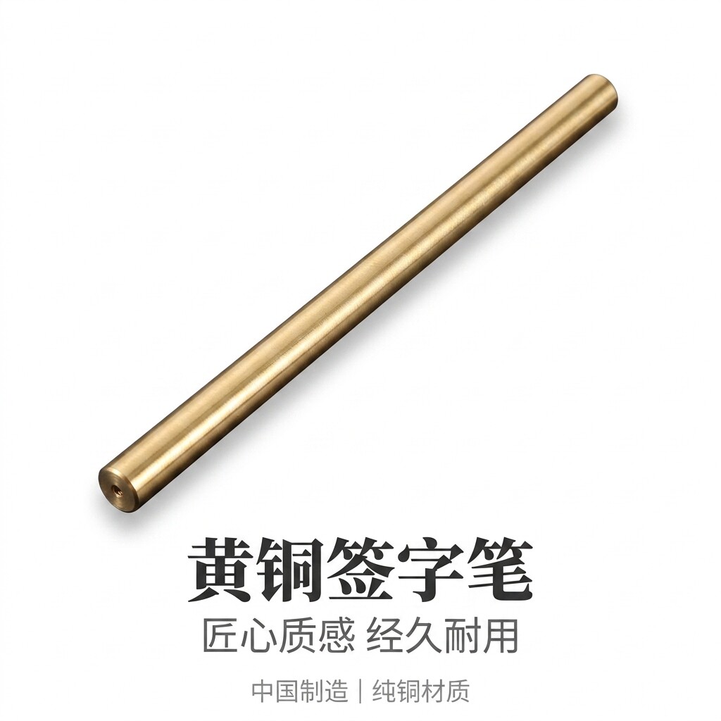 复古铜笔纯铜金属笔杆重手感黄铜笔中性签字笔学生个性创意