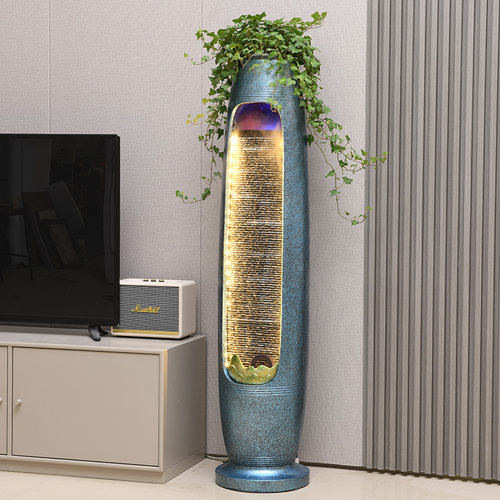 轻奢落地流水摆件风水轮开业礼品