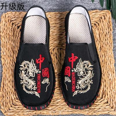 老北京布鞋开车防滑刺绣闲中国风