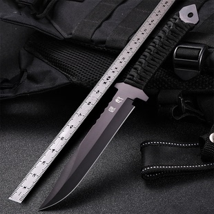 户外刀具防身冷兵器野外求生直刀水果刀随身开刃小刀家用荒野炫酷
