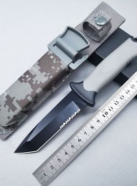 户外刀露营登山小刀高硬度荒野求生水果刀直刀开刃刀具防身冷兵器