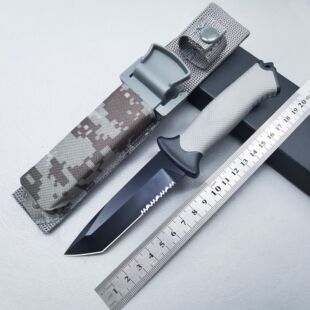 户外刀露营登山小刀高硬度荒野求生水果刀直刀开刃刀具防身冷兵器