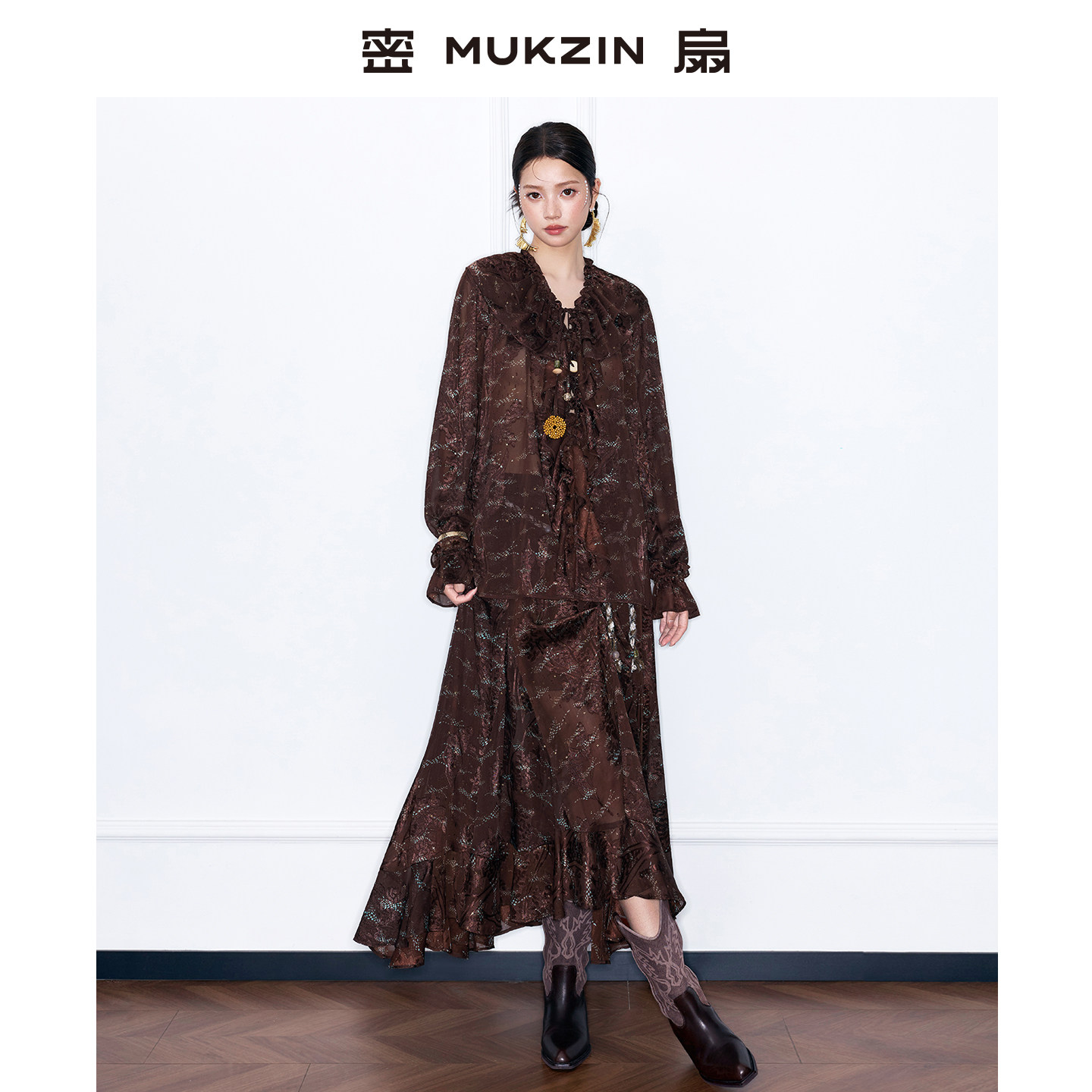 国风新中式衬衫半裙套装