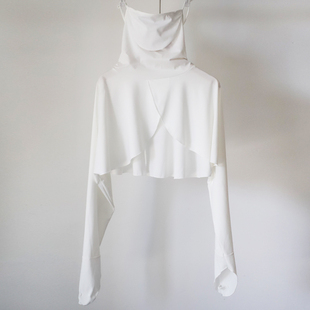 夏季 遮阳披肩中 开车防晒神器露m嘴挂耳面罩防紫外线全脸护颈长袖