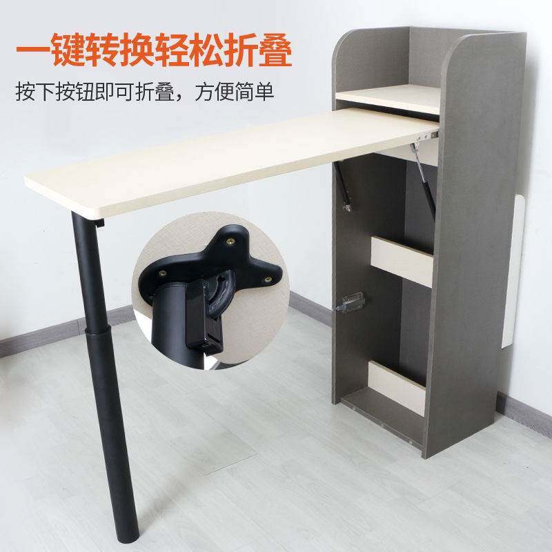 折叠桌腿支架可伸缩不锈钢可调节吧台支撑升降脚电脑办公桌腿调节