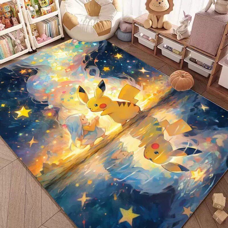 精灵宝可梦地毯床边毯脚垫神奇宝贝二次元动漫防滑地垫Pokemon图片