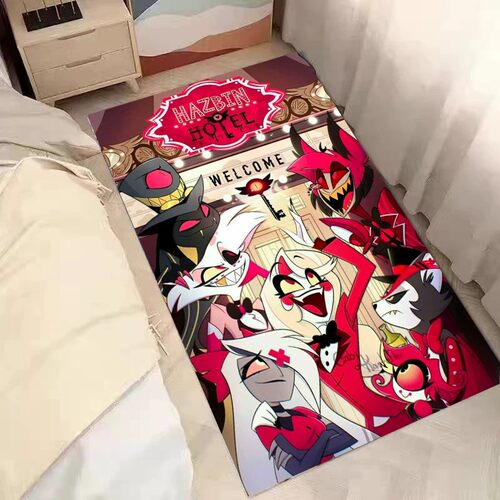 地狱客栈地毯床边毯Hazbin hotel脚垫二次元动漫宿舍卧室防滑地垫