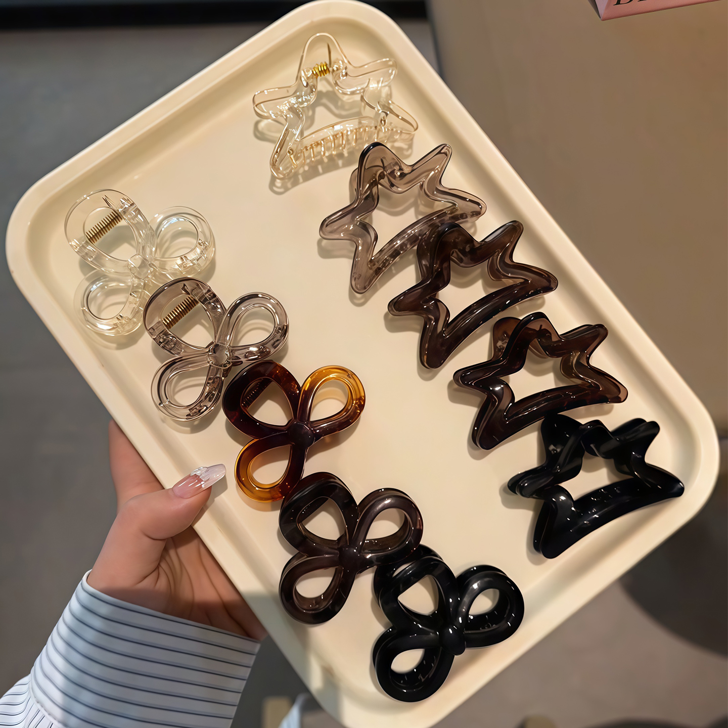 夏天后脑勺半扎发星星小抓夹夹子