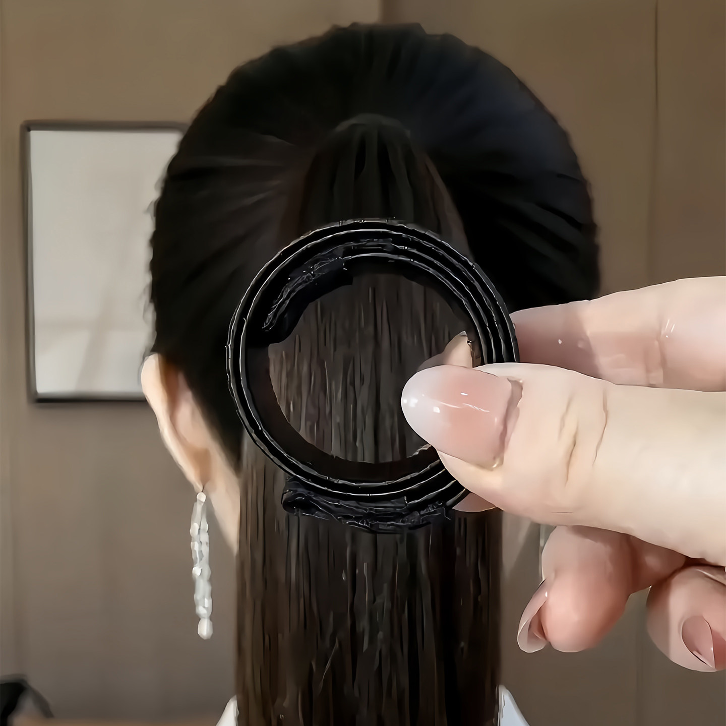 轻松盘出丸子头的夹板神器发饰女图片