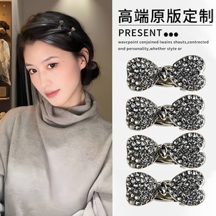 贵气高级感收刘海小发夹头饰夹子2026新款高端侧边头发鸭嘴夹发卡