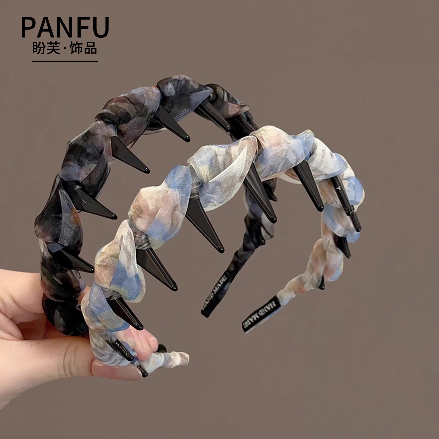 法式水墨画复古发箍女高颅顶头箍