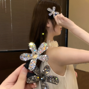 精致水钻鸭嘴夹发夹头饰2025新款高级感侧边刘海碎发夹子发卡女